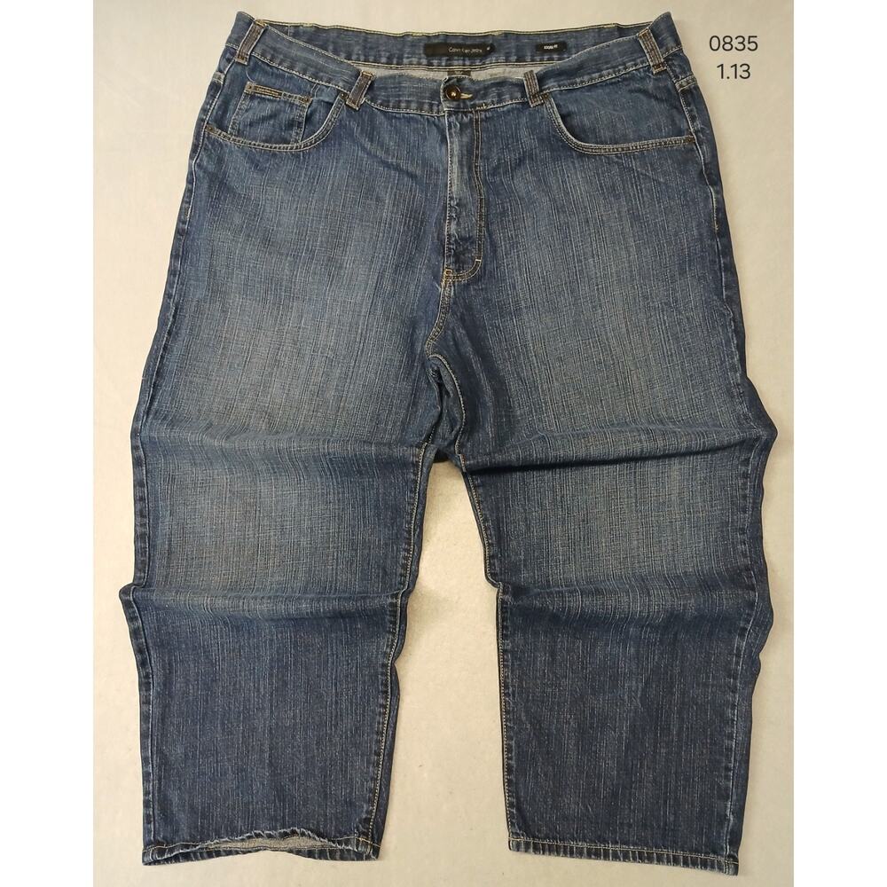 Calvin Kline (46x30) Men's Loose Fit Blue Denim Jeans